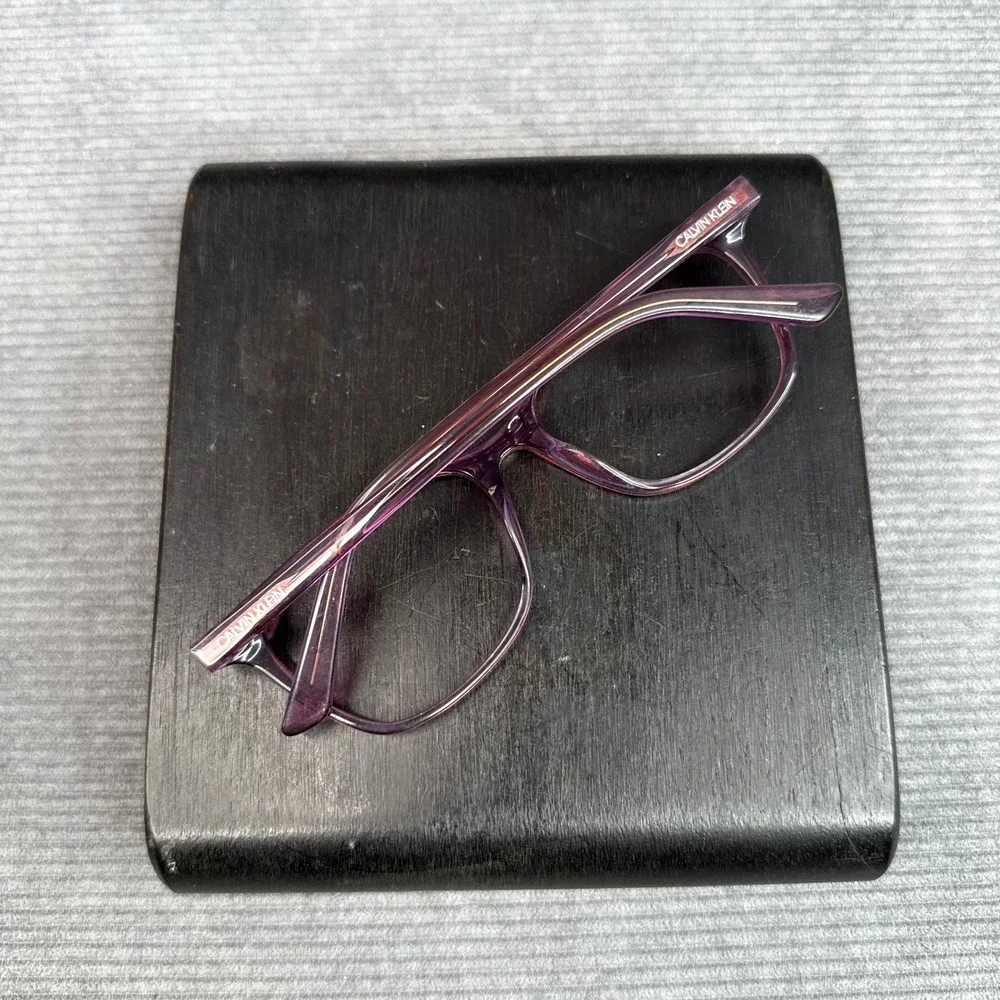 Calvin Klein CK20509 Purple Transparent Rectangular Eyeglasses Frames 53-16-140